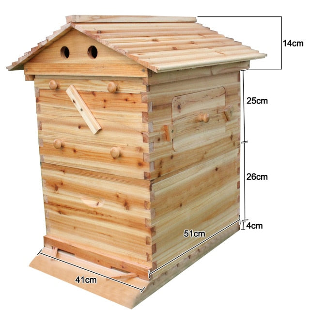 Self-Flowing Honey Bee Hive Box
